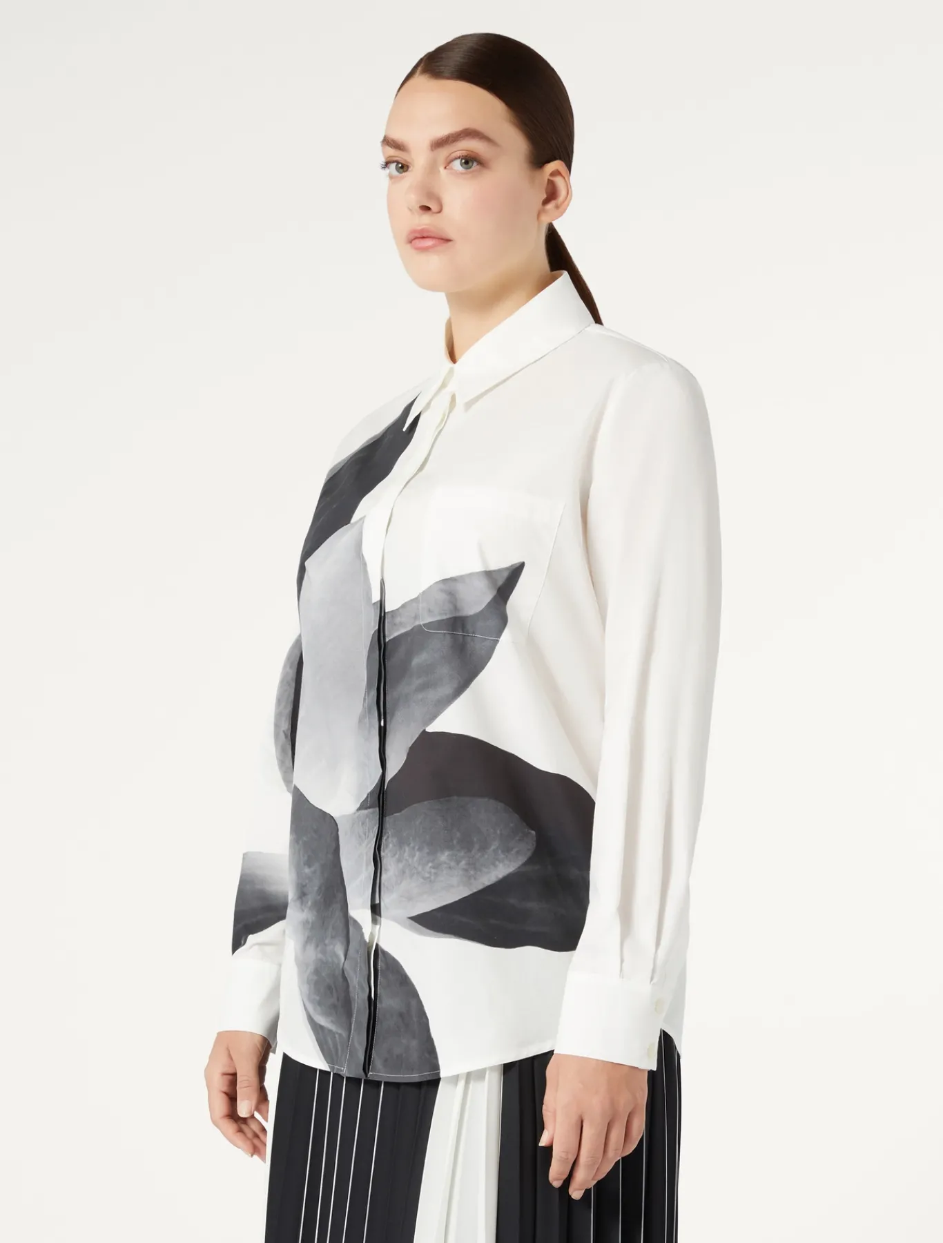 Marina Rinaldi Camicie & Bluse | Camicie & Bluse*Camicia in popeline con stampa BIANCO