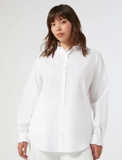 Marina Rinaldi Camicie & Bluse | Camicie & Bluse*Camicia in popeline di cotone BIANCOOTTICO
