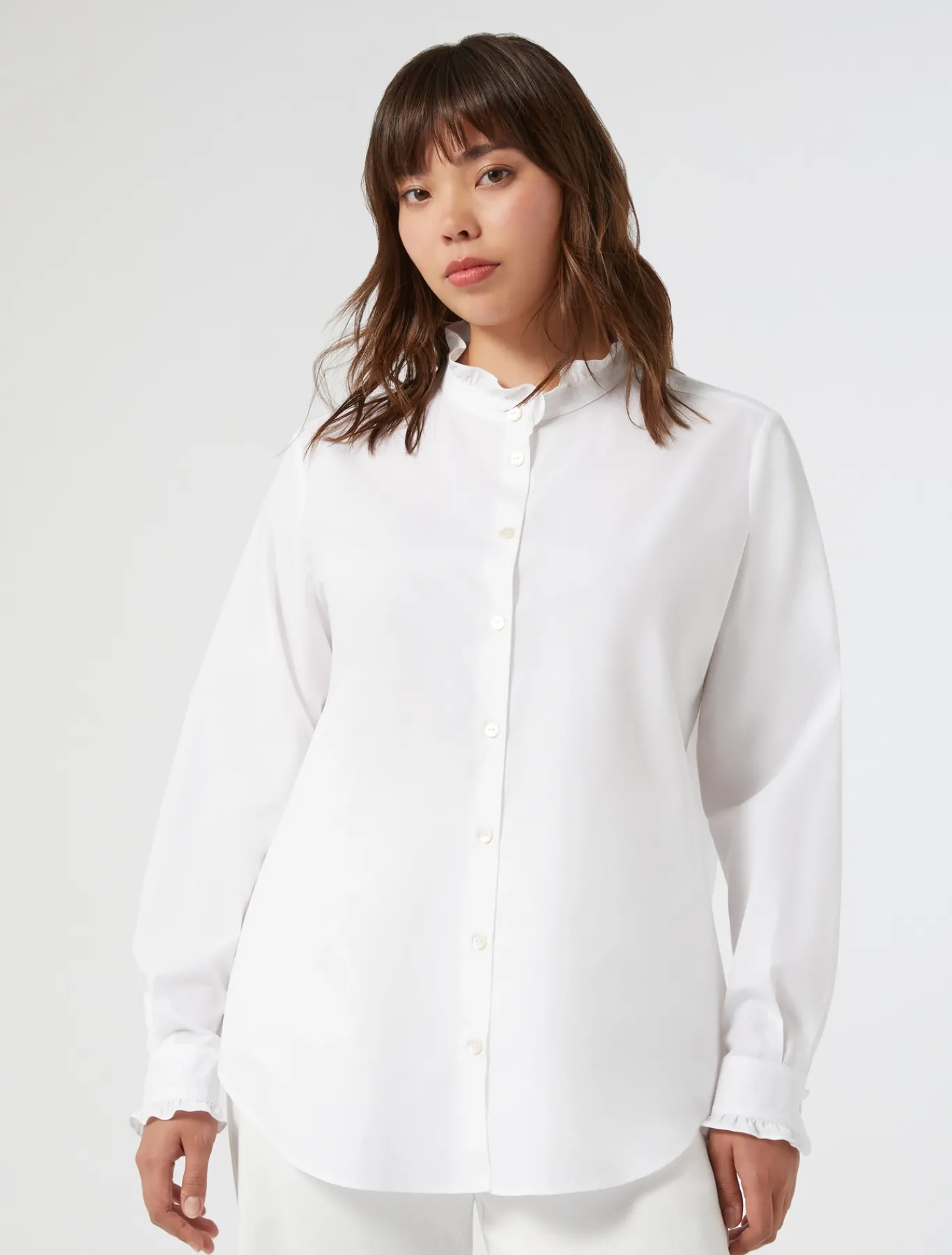 Marina Rinaldi Camicie & Bluse | Camicie & Bluse*Camicia in popeline di cotone BIANCOOTTICO