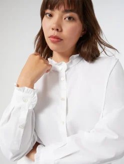 Marina Rinaldi Camicie & Bluse | Camicie & Bluse*Camicia in popeline di cotone BIANCOOTTICO