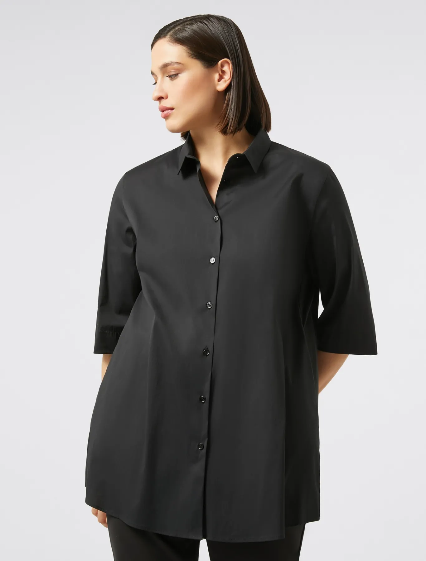 Marina Rinaldi Camicie & Bluse | Camicie & Bluse*Camicia in popeline di misto cotone NERO