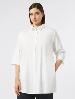 Marina Rinaldi Camicie & Bluse | Camicie & Bluse*Camicia in popeline di misto cotone BIANCOOTTICO