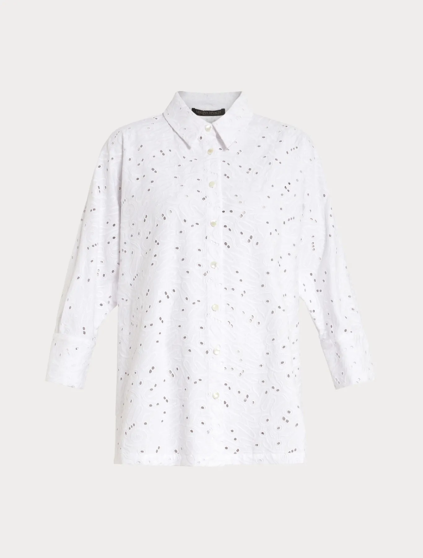 Marina Rinaldi Camicie & Bluse | Camicie & Bluse*Camicia in popeline sangallo BIANCO