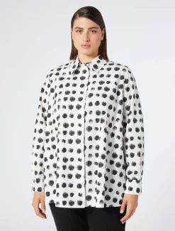 Marina Rinaldi Camicie & Bluse | Camicie & Bluse*Camicia in popeline stampato BIANCOOTTICO
