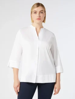 Marina Rinaldi Camicie & Bluse | Camicie & Bluse*Camicia in popeline stretch BIANCOOTTICO