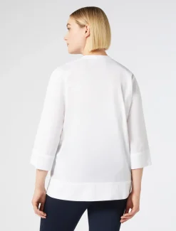 Marina Rinaldi Camicie & Bluse | Camicie & Bluse*Camicia in popeline stretch BIANCOOTTICO