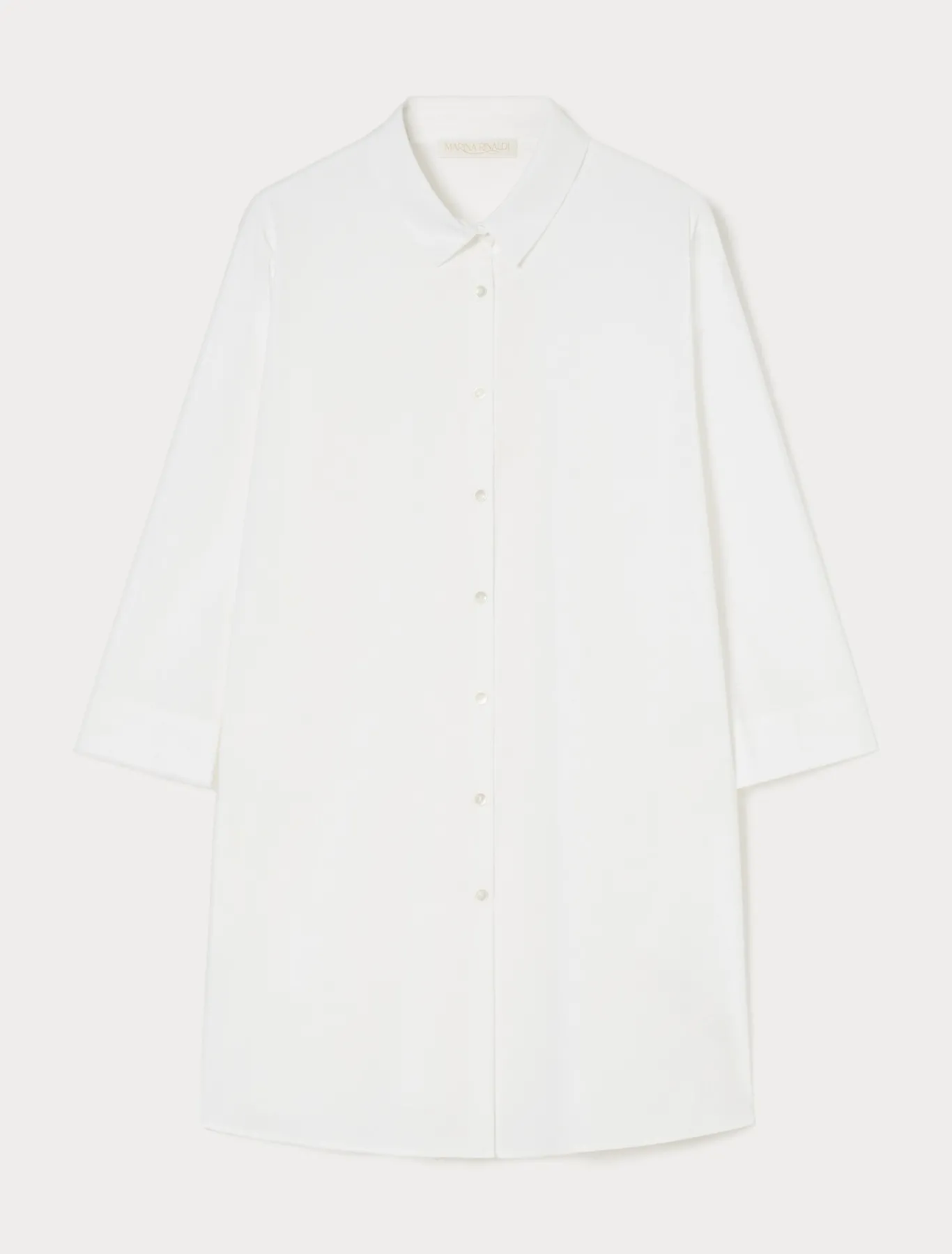 Marina Rinaldi Camicie & Bluse | Camicie & Bluse*Camicia in popeline stretch BIANCOOTTICO