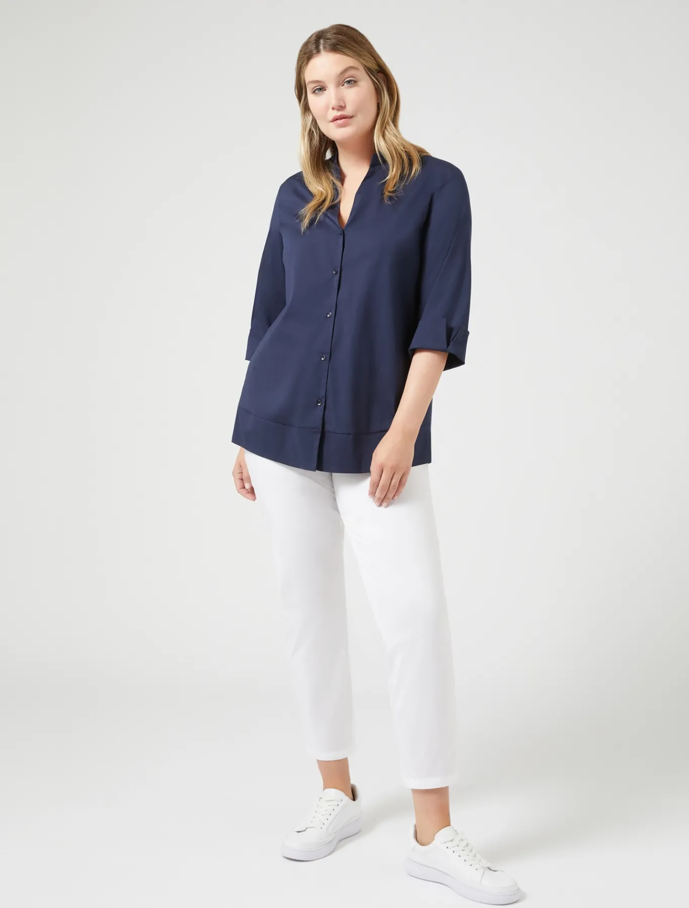 Marina Rinaldi Camicie & Bluse | Camicie & Bluse*Camicia in popeline stretch BLUETTE