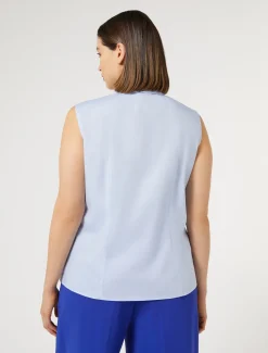 Marina Rinaldi Camicie & Bluse | Camicie & Bluse*Camicia in popeline tinto filo CIELO