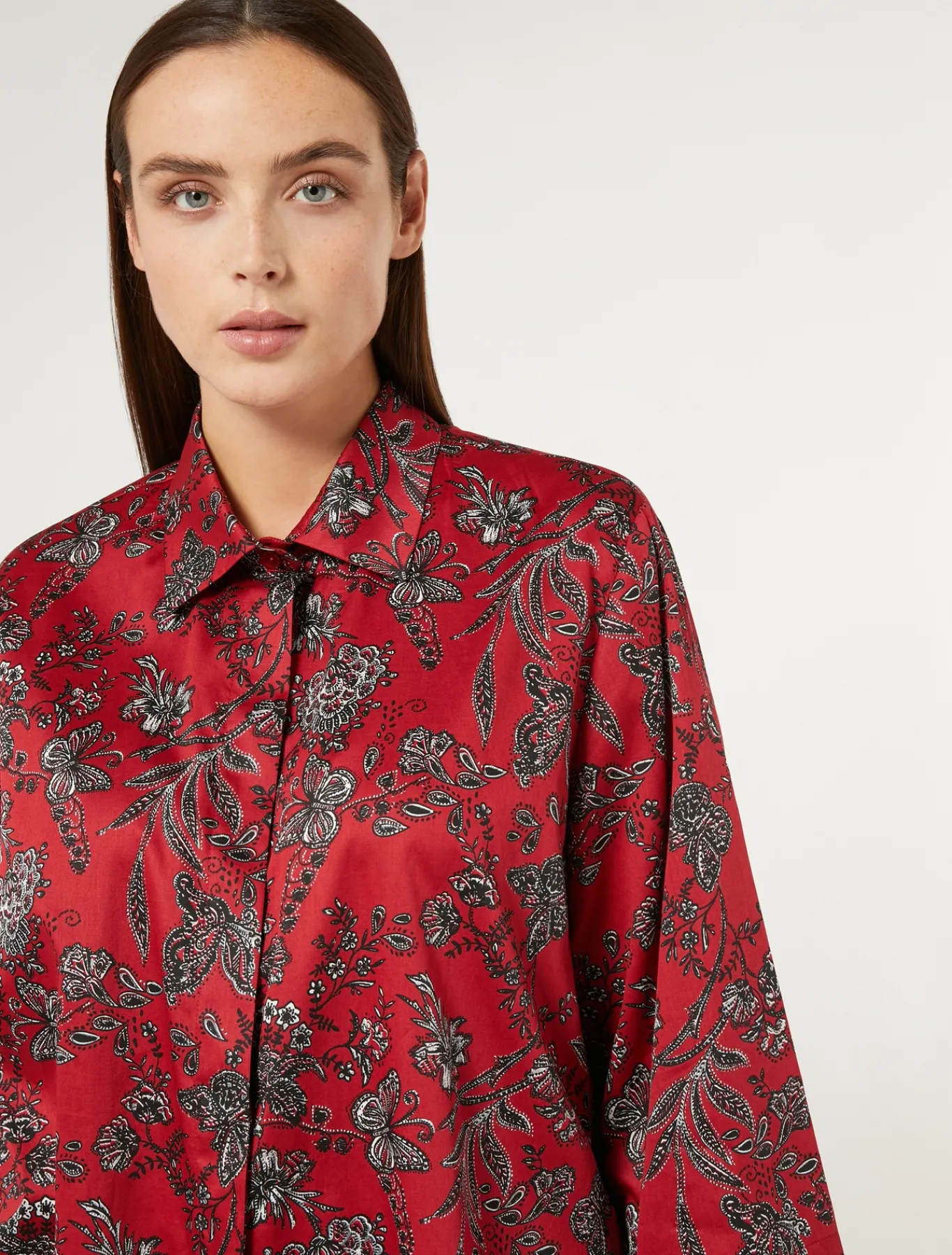 Marina Rinaldi Camicie & Bluse | Camicie & Bluse*Camicia in raso di cotone ROSSO