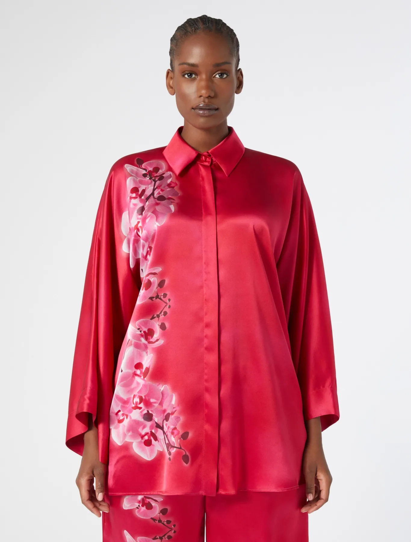 Marina Rinaldi Bluse | Camicie & Bluse*Camicia in raso di seta FUXIA