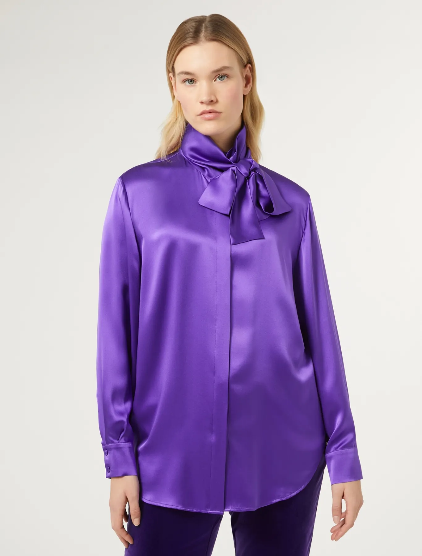 Marina Rinaldi Camicie & Bluse | Camicie & Bluse*Camicia in raso di seta VIOLA