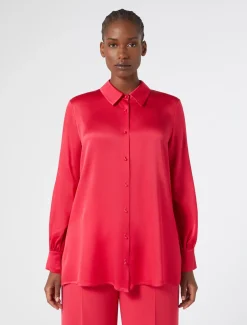 Marina Rinaldi Bluse | Camicie & Bluse*Camicia in satin leggero FUXIA