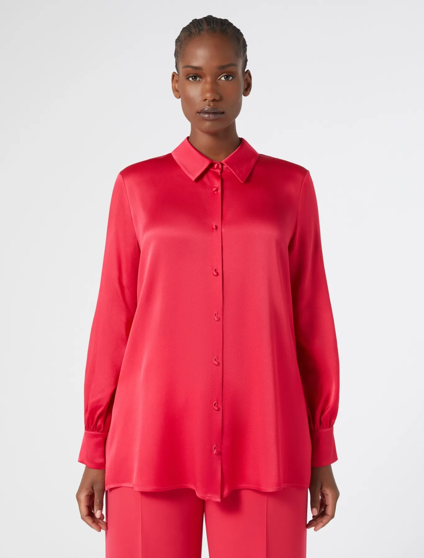 Marina Rinaldi Bluse | Camicie & Bluse*Camicia in satin leggero FUXIA