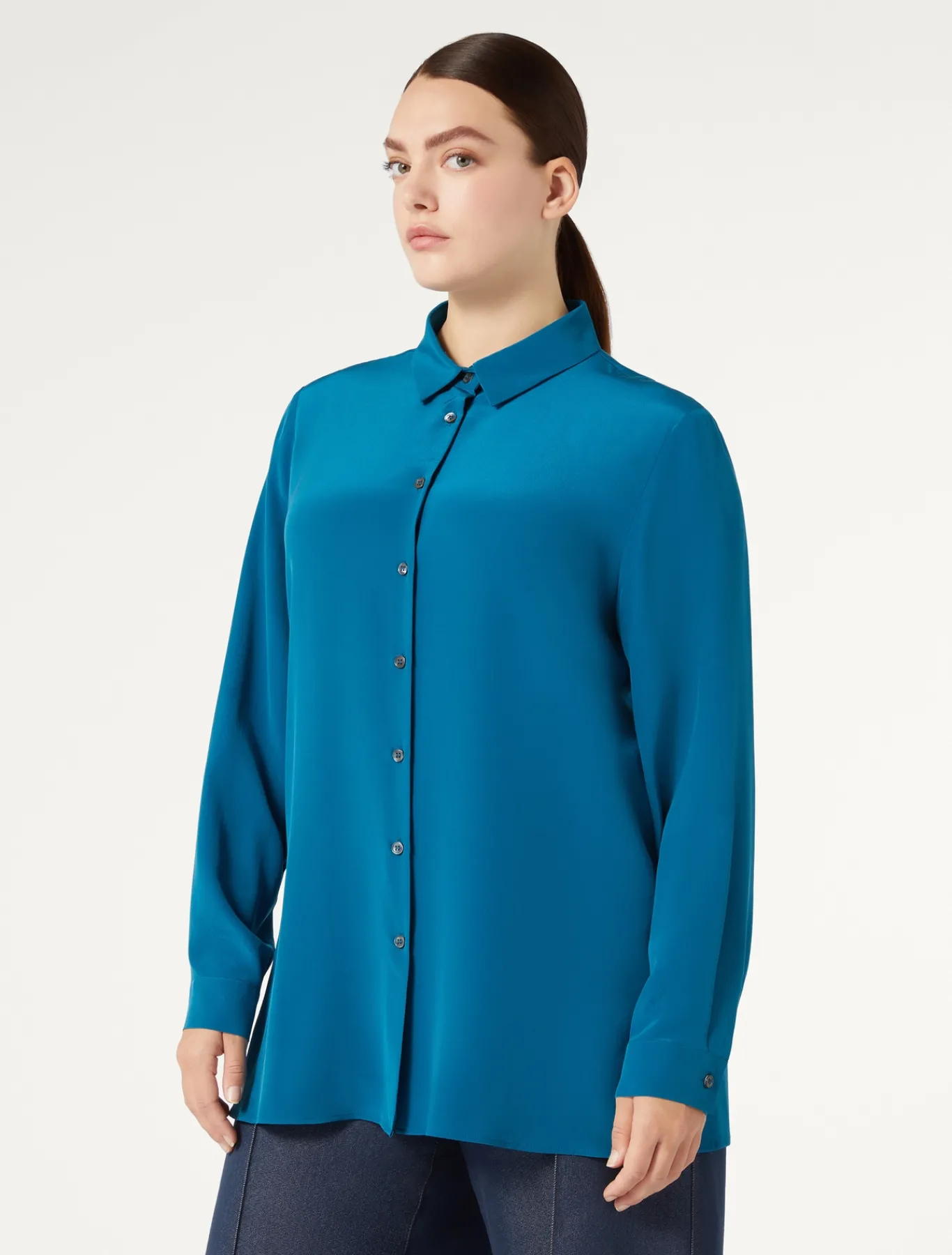 Marina Rinaldi Camicie & Bluse | Camicie & Bluse*Camicia in seta TURCHESE