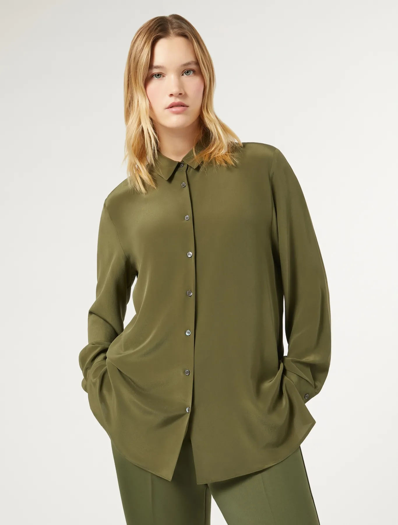 Marina Rinaldi Camicie & Bluse | Camicie & Bluse*Camicia in seta VERDE