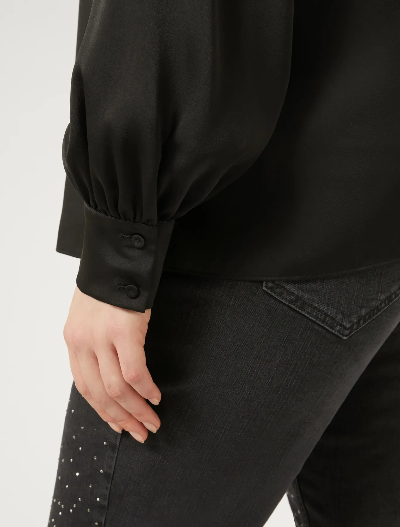 Marina Rinaldi Selezione Elegante | Collezione Elegante*Camicia in tessuto tecnico NERO