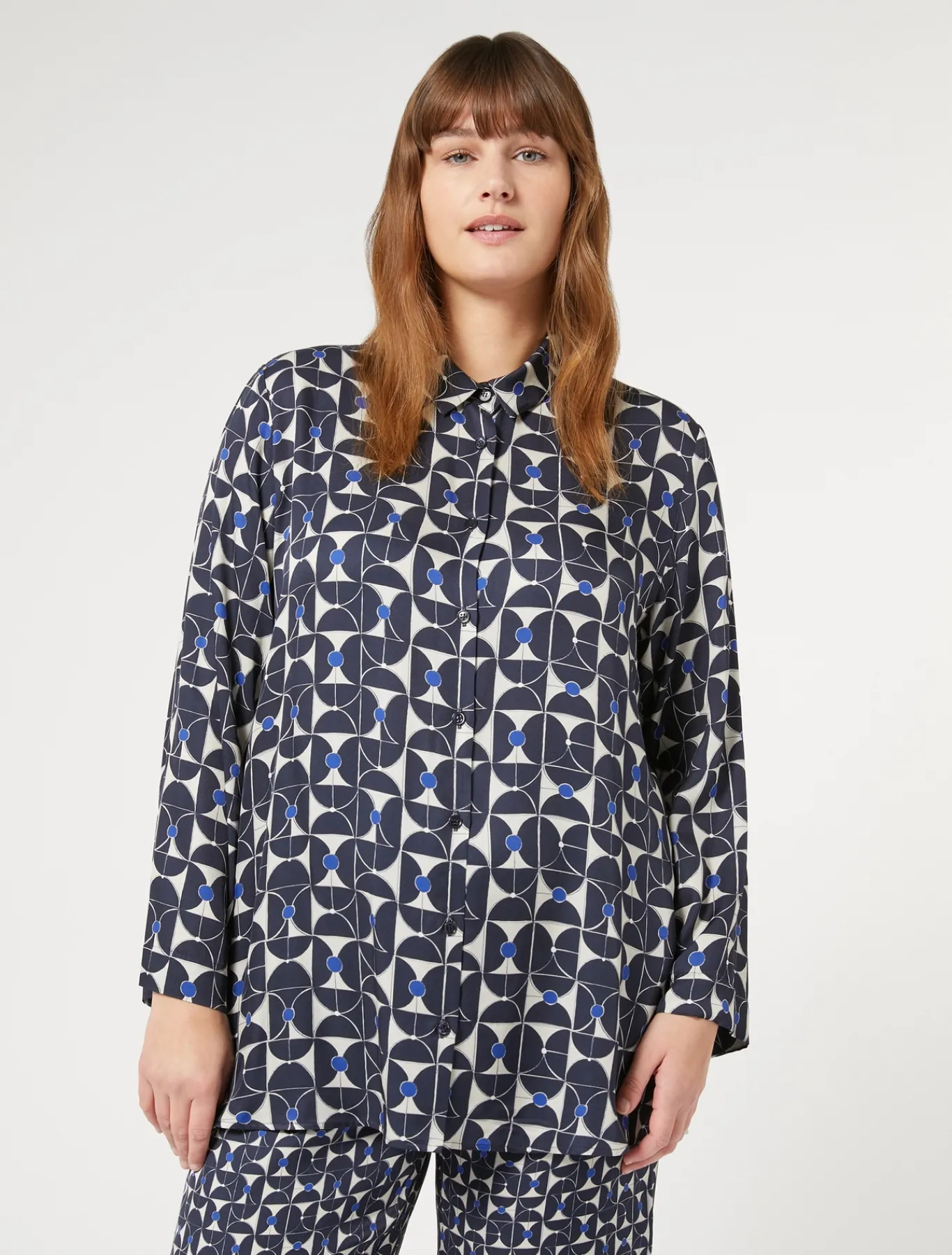 Marina Rinaldi Camicie & Bluse | Camicie & Bluse*Camicia in twill stampato BLUMARINO