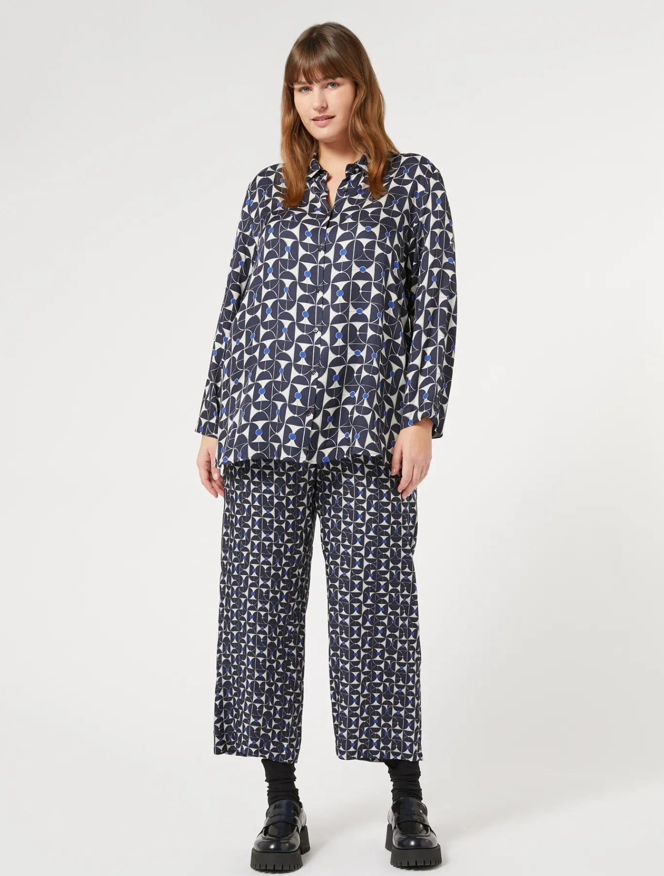 Marina Rinaldi Camicie & Bluse | Camicie & Bluse*Camicia in twill stampato BLUMARINO