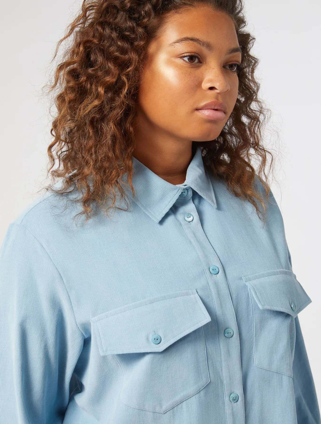 Marina Rinaldi Camicie & Bluse | Camicie & Bluse*Camicia in velluto AZZURRO