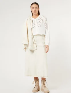 Marina Rinaldi Camicie & Bluse | Camicie & Bluse*Camicia in viscosa con ricamo BIANCO
