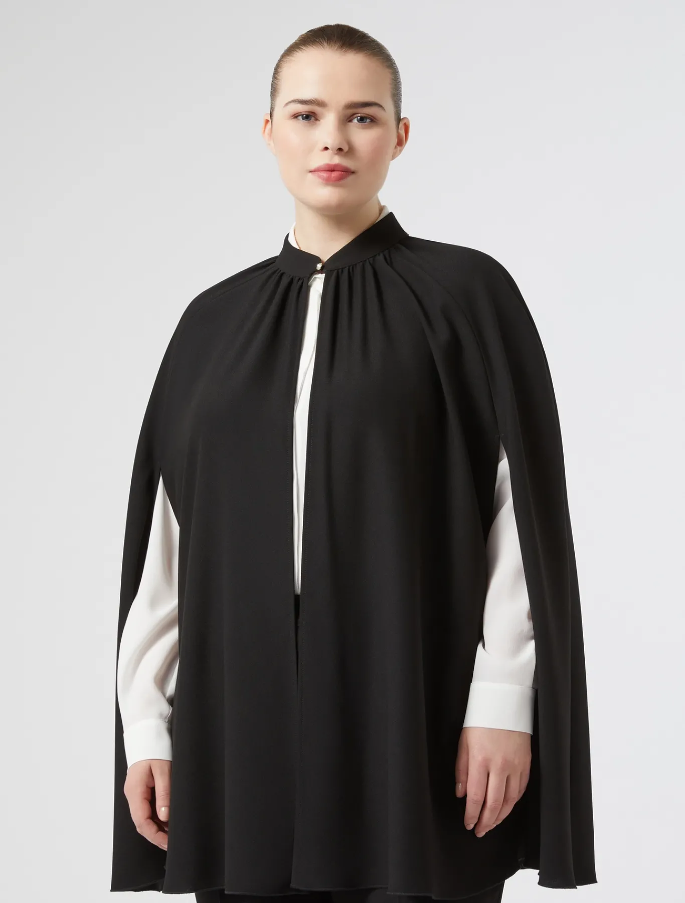 Marina Rinaldi Giacche | Cappotti & Trench*Cappa in crêpe envers satin NERO