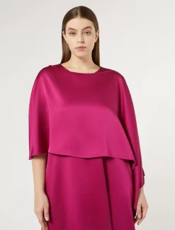 Marina Rinaldi Giacche | Accessori*Cappa in crêpe envers satin LAMPONE