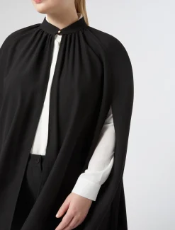 Marina Rinaldi Giacche | Cappotti & Trench*Cappa in crêpe envers satin NERO