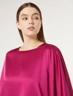 Marina Rinaldi Giacche | Accessori*Cappa in crêpe envers satin LAMPONE
