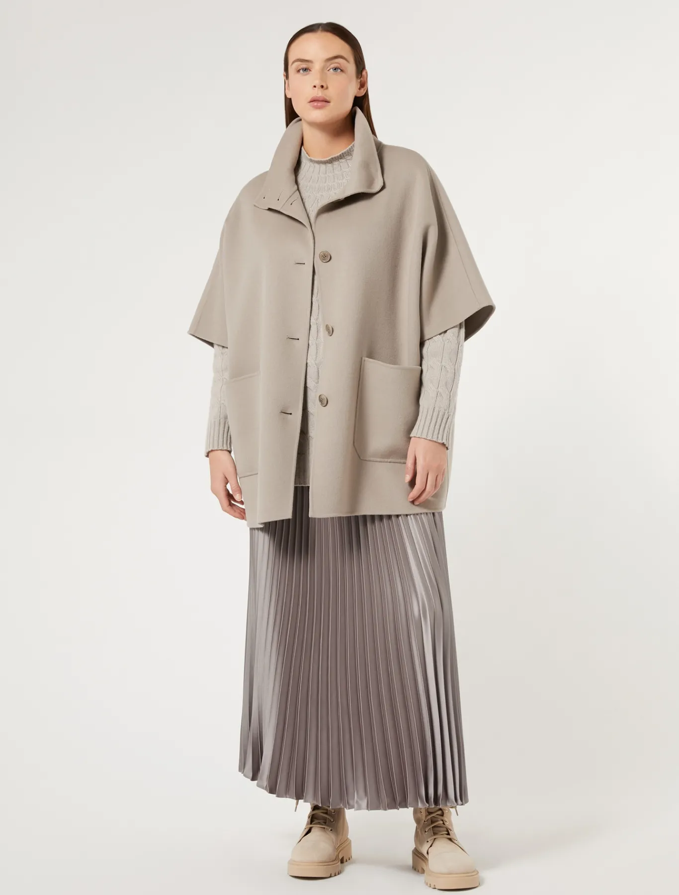 Marina Rinaldi Cappotti & Trench | Cappotti & Trench*Cappa in double di misto lana TORTORA