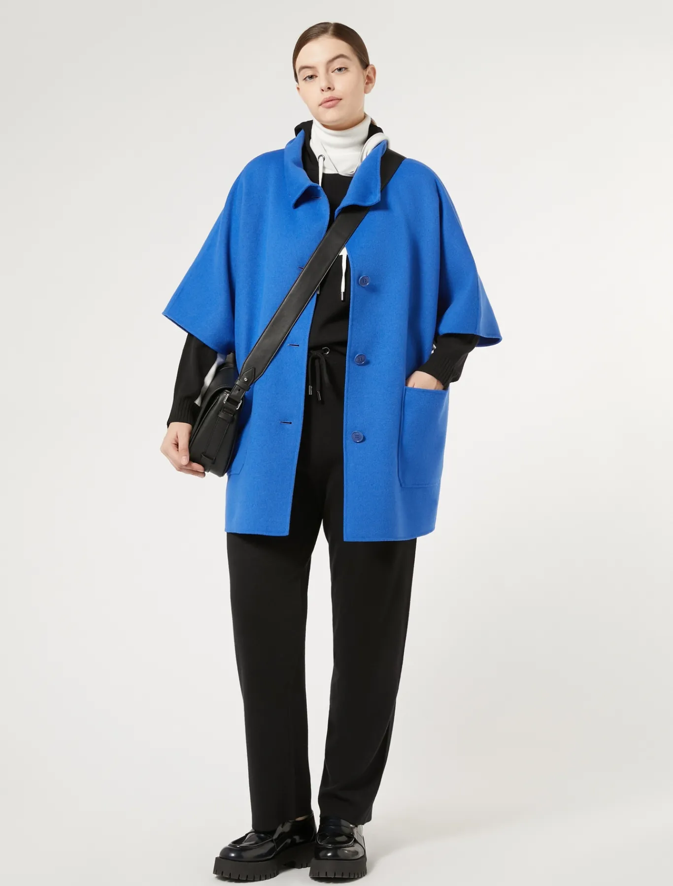 Marina Rinaldi Cappotti & Trench | Cappotti & Trench*Cappa in double di misto lana BLU