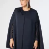 Marina Rinaldi Giacche | Cappotti & Trench*Cappa in duchesse con ricami BLUNOTTE