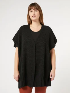 Marina Rinaldi Maglieria | Maglieria*Cappa in misto lana NERO