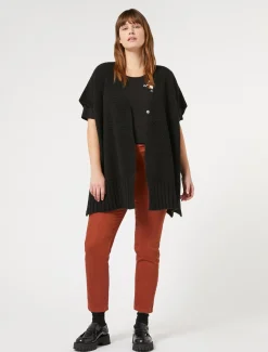 Marina Rinaldi Maglieria | Maglieria*Cappa in misto lana NERO