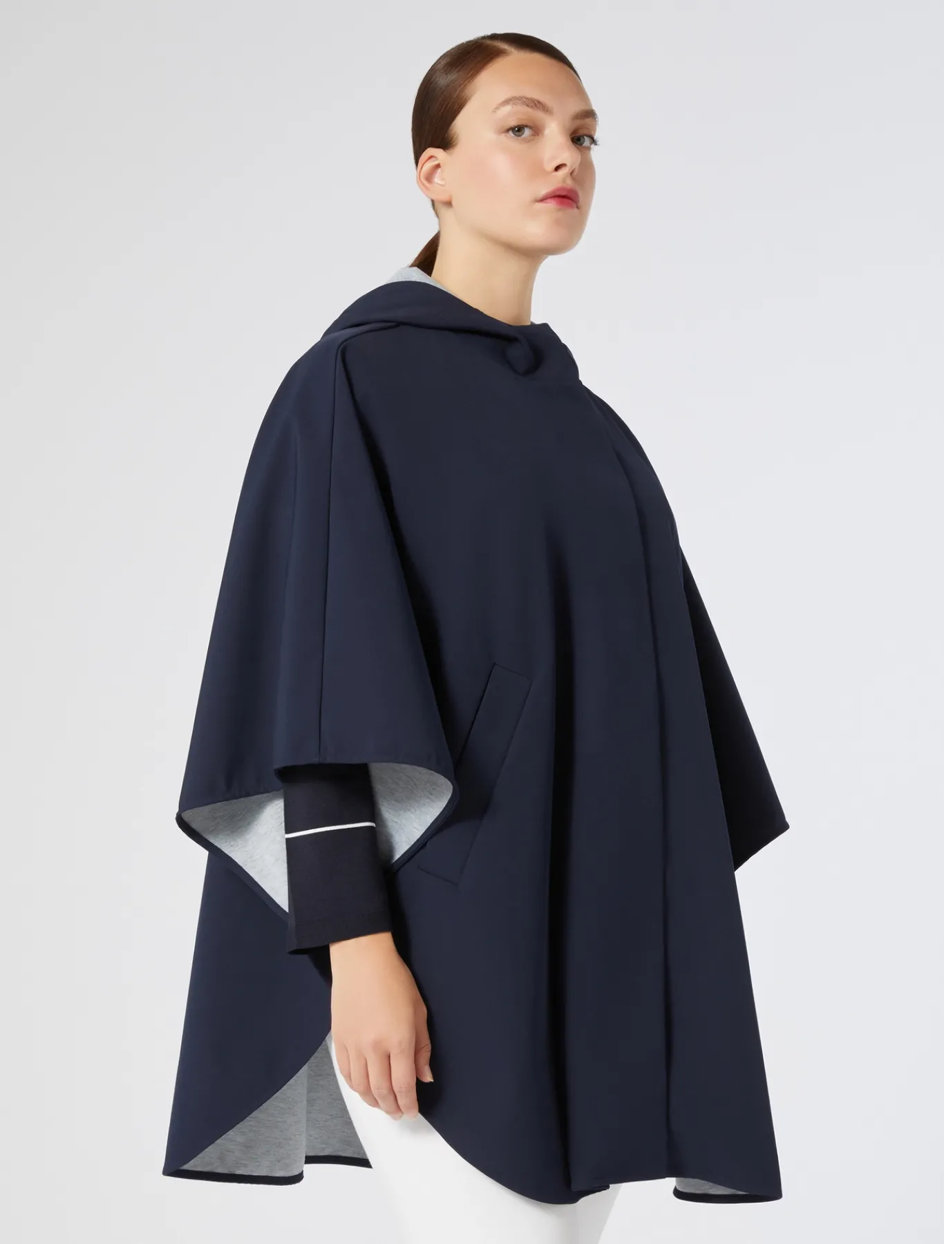 Marina Rinaldi Accessori | Accessori*Cappa in tela e jersey mélange BLUNOTTE