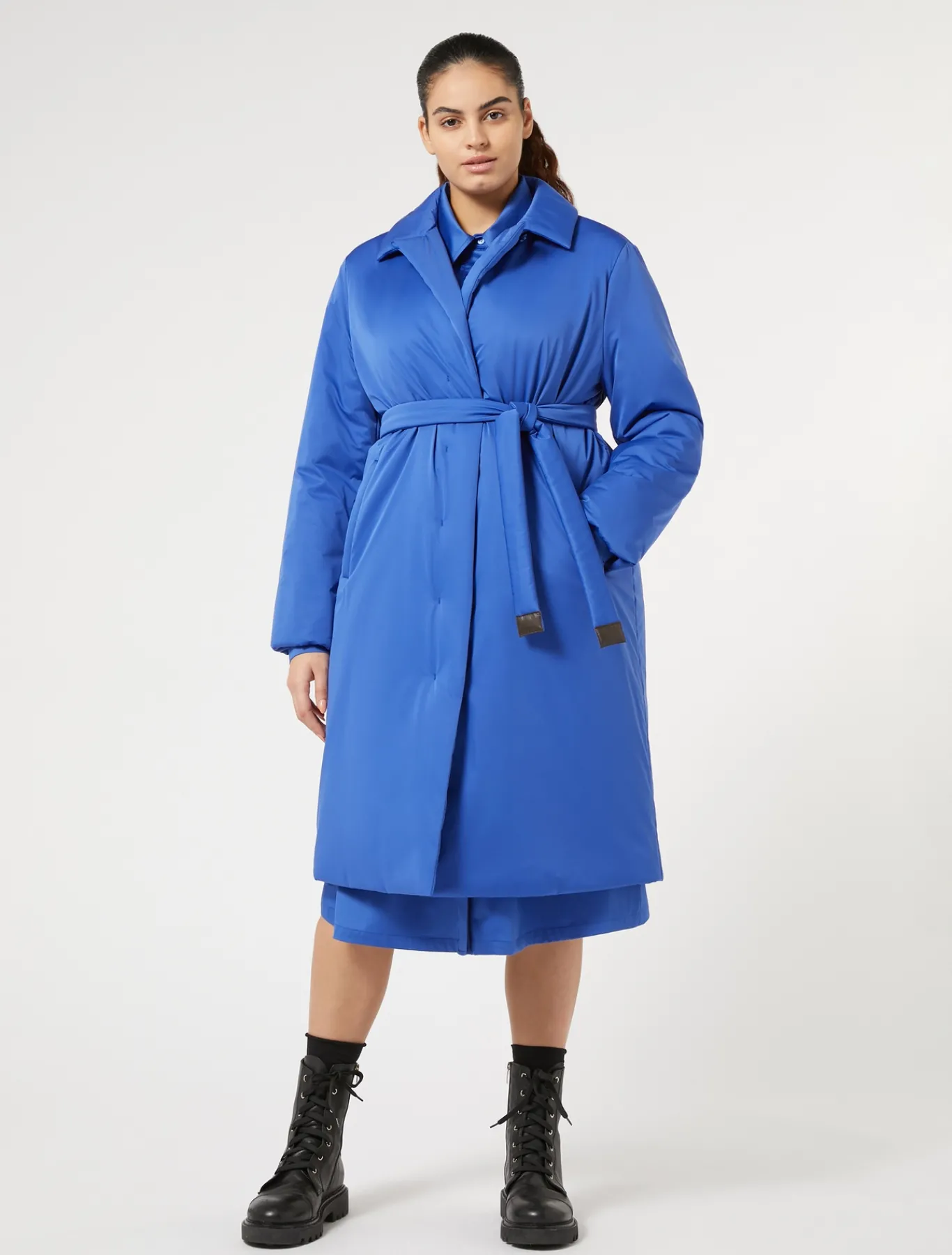 Marina Rinaldi Piumini | Piumini*Cappotto imbottito in raso antigoccia BLUCINA