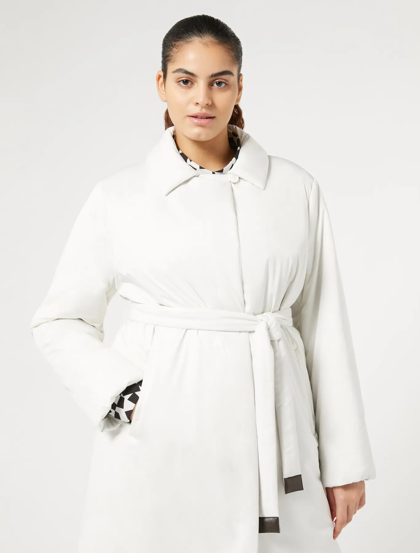 Marina Rinaldi Piumini | Piumini*Cappotto imbottito in raso antigoccia BIANCO