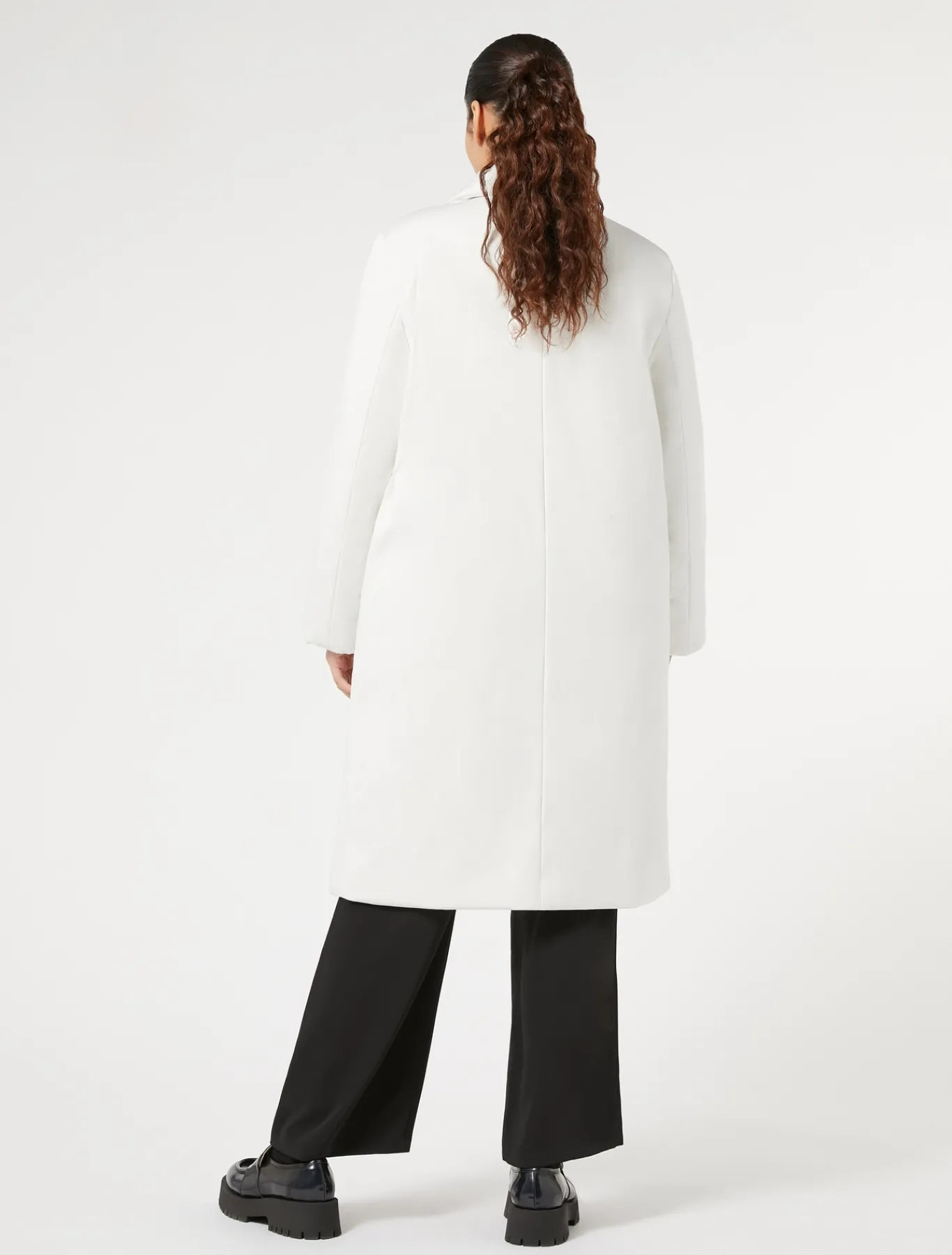 Marina Rinaldi Piumini | Piumini*Cappotto imbottito in raso antigoccia BIANCO