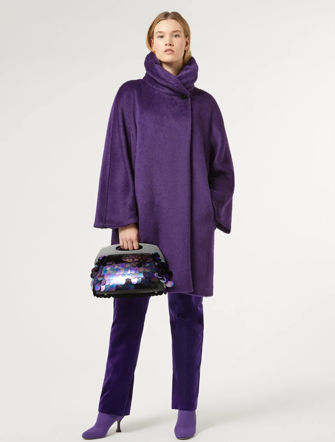 Marina Rinaldi Cappotti & Trench | Cappotti & Trench*Cappotto in alpaca e lana VIOLA