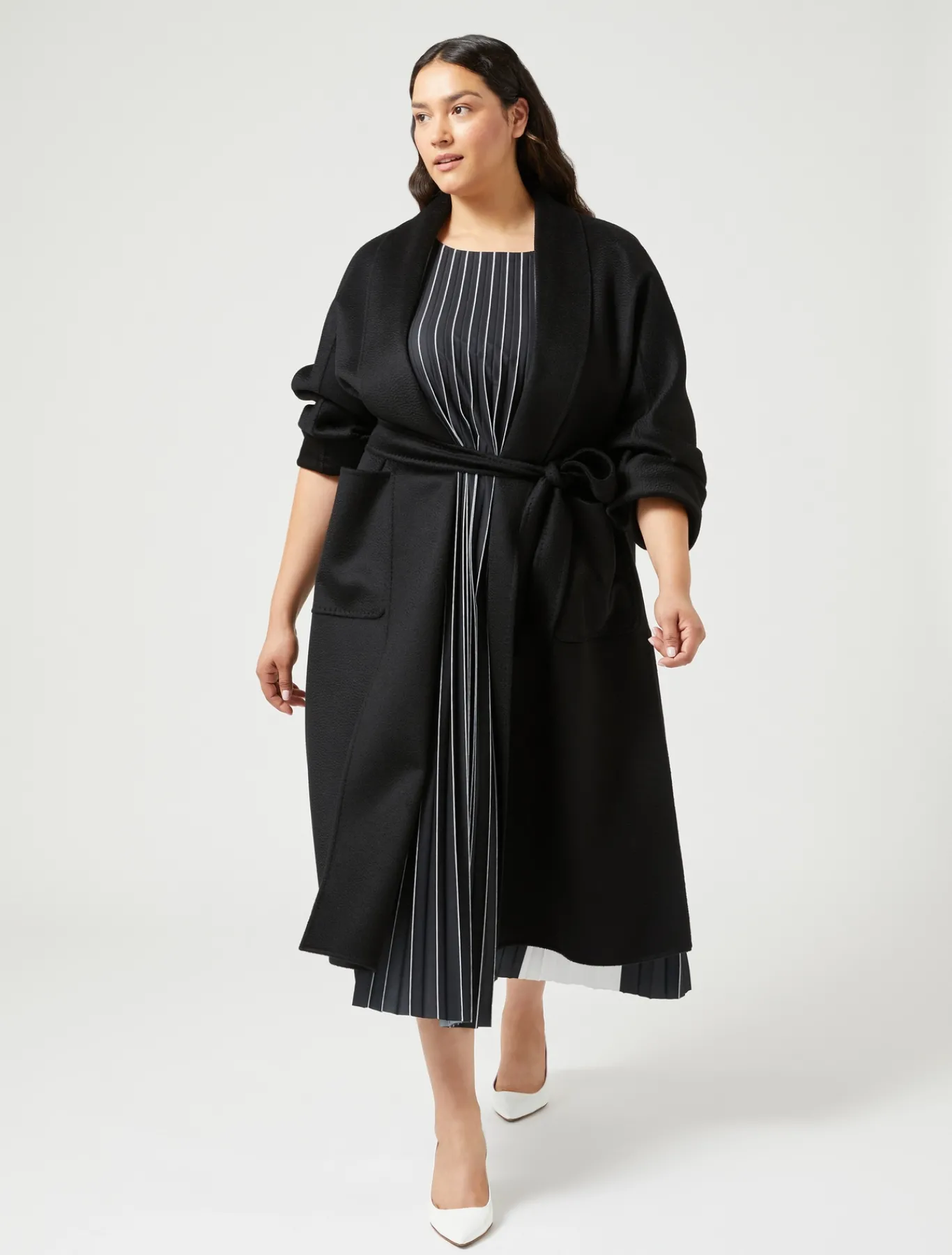 Marina Rinaldi Cappotti & Trench | Cappotti & Trench*Cappotto in double di cachemire NERO