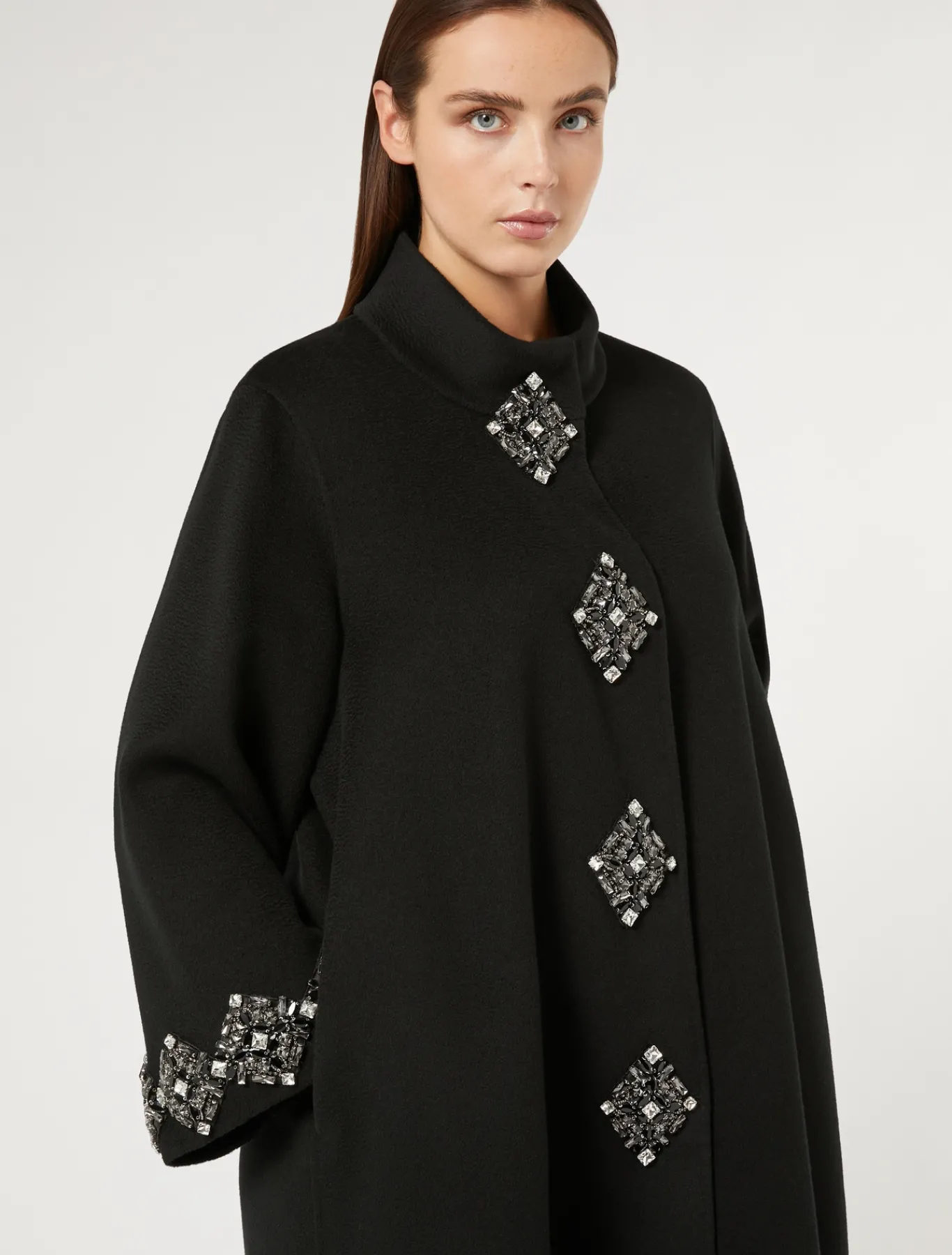 Marina Rinaldi Giacche | Cappotti & Trench*Cappotto in double di lana NERO