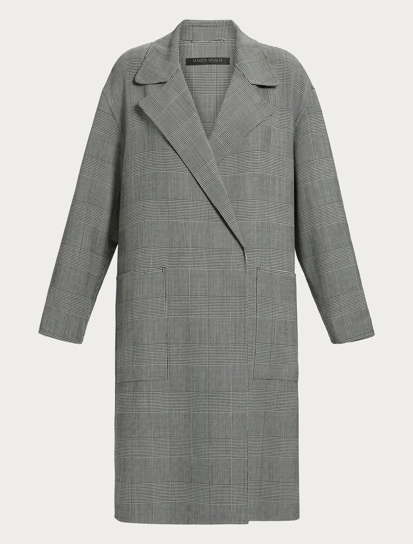Marina Rinaldi Cappotti & Trench | Cappotti & Trench*Cappotto in double di lana check NEROBIANCO