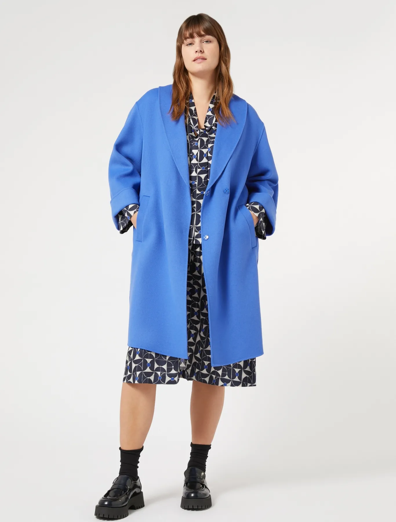 Marina Rinaldi Cappotti & Trench | Cappotti & Trench*Cappotto in double di lana e cachemire BLUCINA