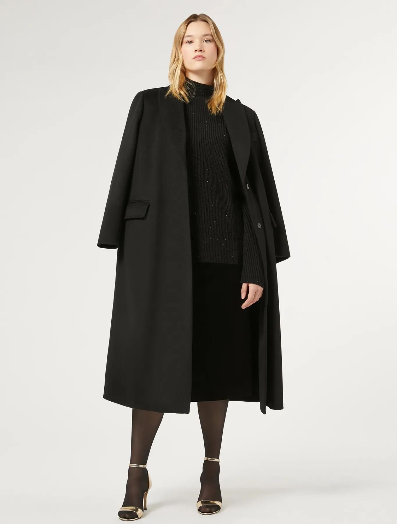 Marina Rinaldi Cappotti & Trench | Cappotti & Trench*Cappotto in double di lana NERO