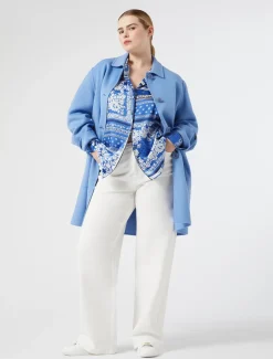 Marina Rinaldi Cappotti & Trench | Cappotti & Trench*Cappotto in double di misto lana AZZURRO