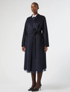 Marina Rinaldi Cappotti & Trench | Cappotti & Trench*Cappotto in double di pura lana BLUNOTTE