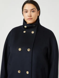 Marina Rinaldi Cappotti & Trench | Cappotti & Trench*Cappotto in drap di lana BLUNOTTE