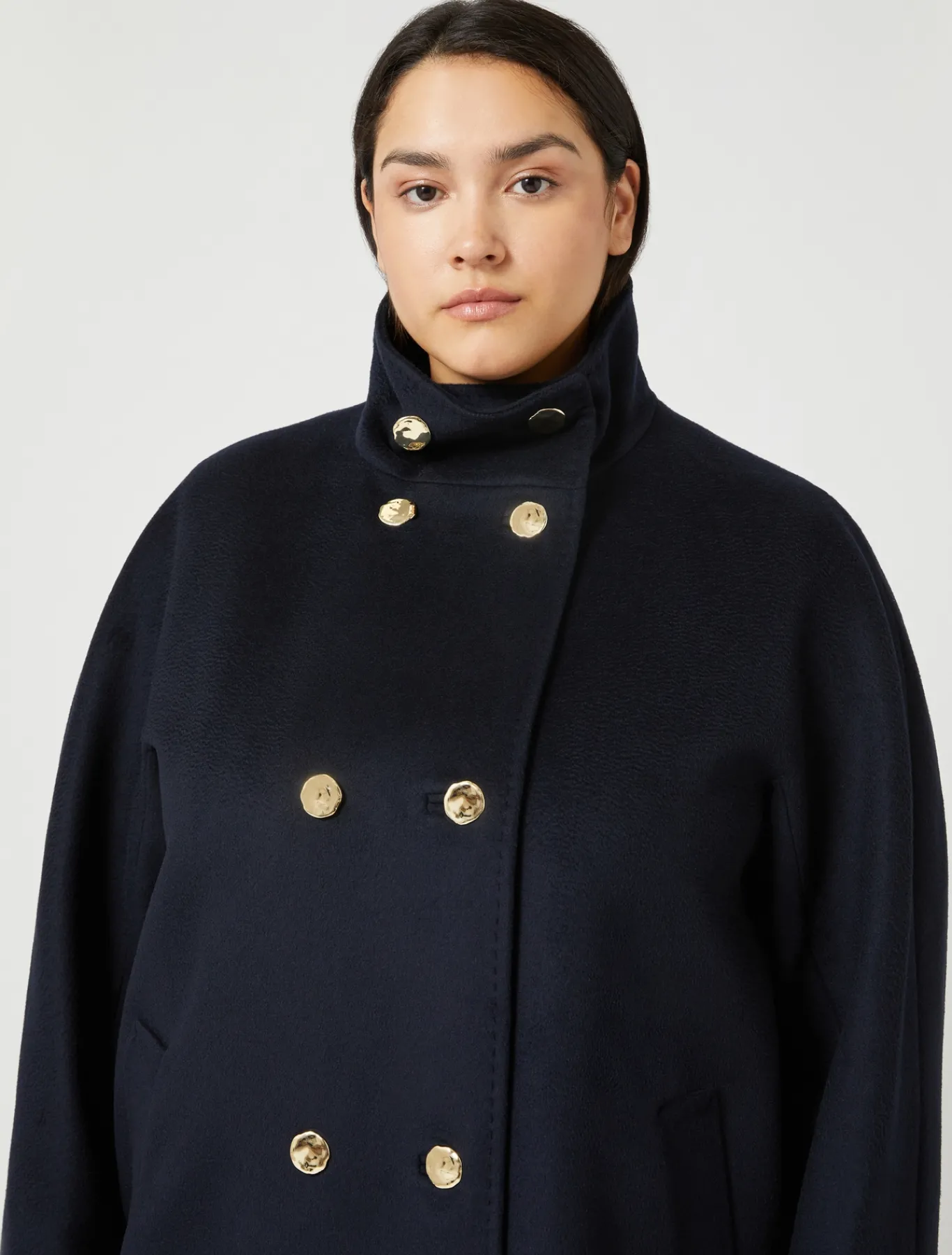 Marina Rinaldi Cappotti & Trench | Cappotti & Trench*Cappotto in drap di lana BLUNOTTE