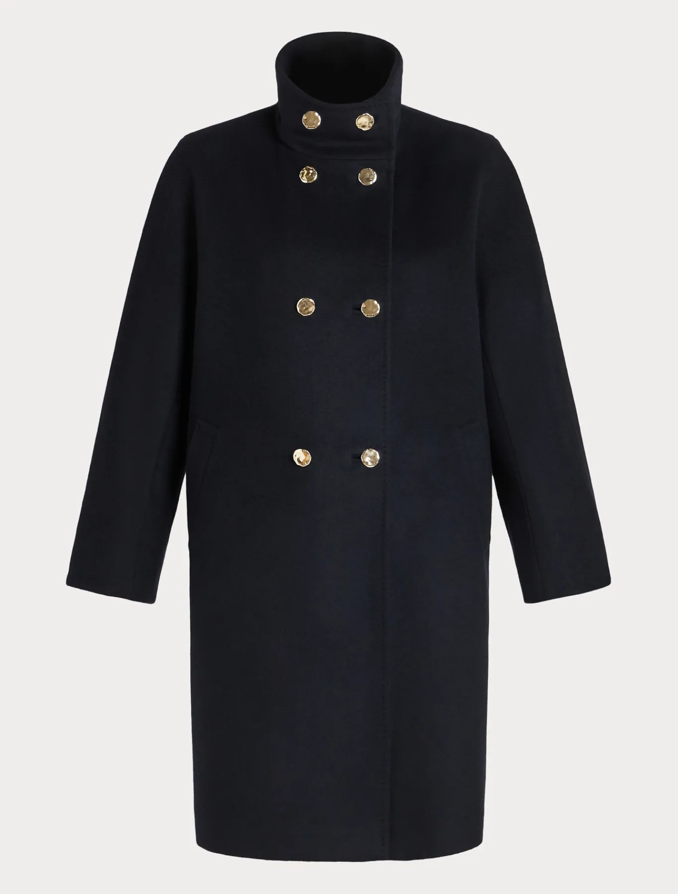 Marina Rinaldi Cappotti & Trench | Cappotti & Trench*Cappotto in drap di lana BLUNOTTE