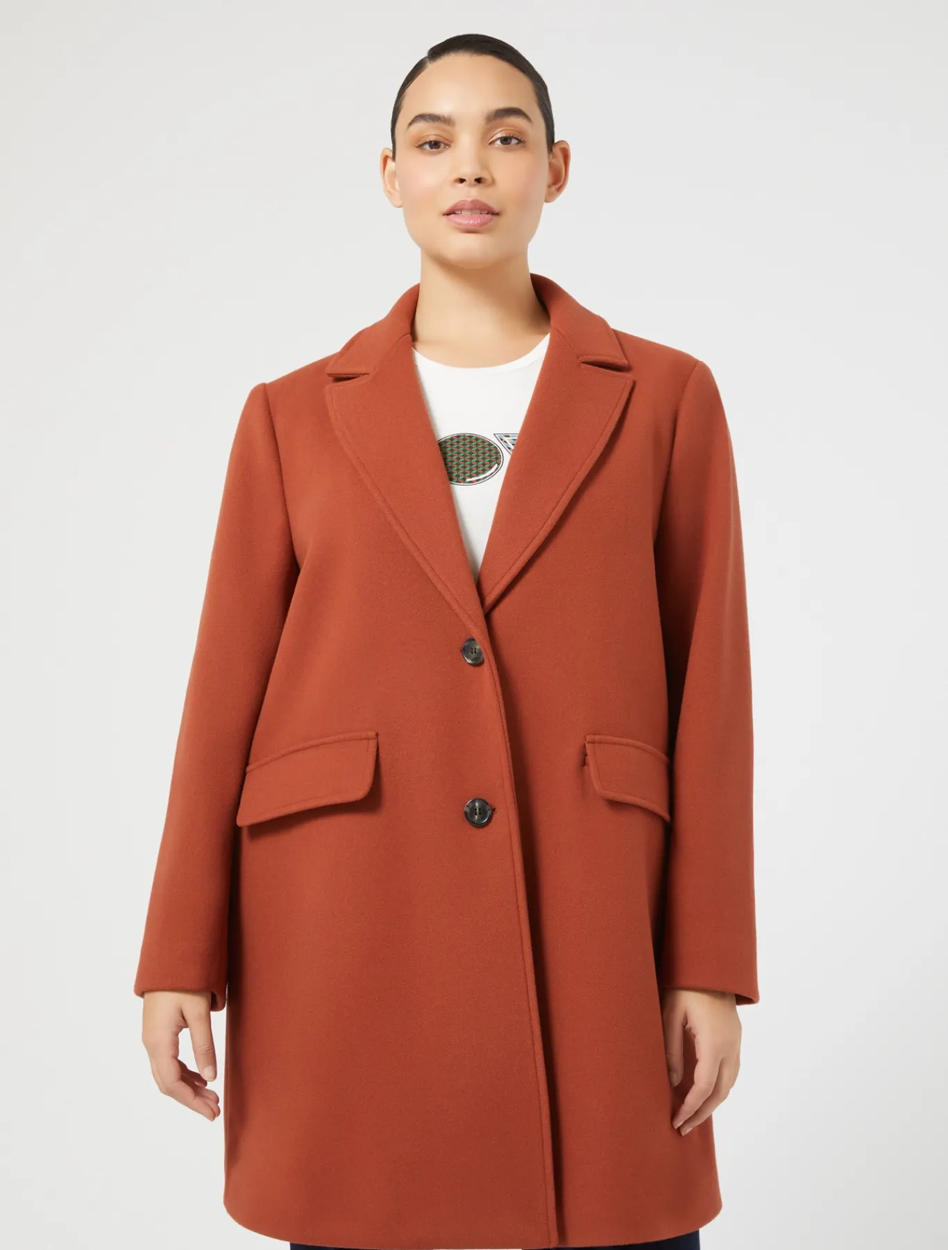 Marina Rinaldi Cappotti & Trench | Cappotti & Trench*Cappotto in jersey stretch MANDARINO